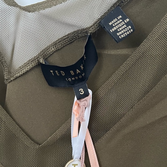 BNWT Ted Baker London V-Neck Trim Cami Khaki - Picture 3 of 6